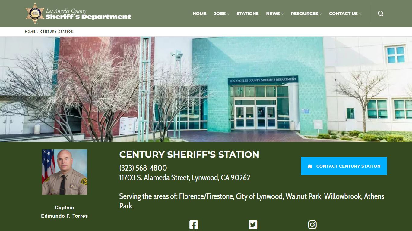 Century Station | Los Angeles County Sheriff's Department